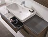 Geberit 500.229.01.1+500.352.JR.1 500.229.01.1+500.352.JR.1 Smyle Square Раковина 60х48 см+Smyle Square Шкафчик под раковину 60 см, высота 61.7 см, цвет "пекан"