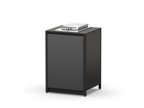 Шкаф напольный с газовой плитой Lounge D-11P, 60 см, черный/черный мрамор