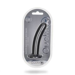 Серый фаллоимитатор Smooth G-Spot - 15 см. - 