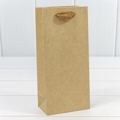Пакет подарочный S вертикальный, Крафт Однотонный, 10*22*6 см (Д*В*Ш)