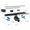 BelBagno BB-LD-LUCE-90-CR Душевой лоток BelBagno LUCE 90 см, BB-LD-LUCE-90-CR