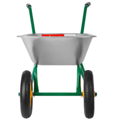 GRINDA GB-2, 80 л, 120 кг, двухколесная, оцинкованная сталь, садовая тачка (422400)