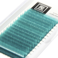 Цветные ресницы BARBARA (изумрудные) МИКС (D 0.10 7-15mm)