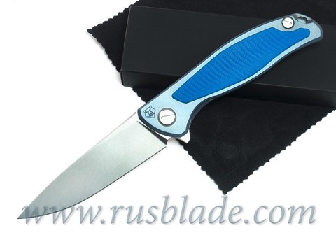 Shirogorov Flipper 95 M390 G10 Blue inlay 