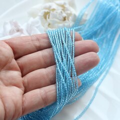 Бусины стеклянные небесно-голубые круглые 2 мм, К116