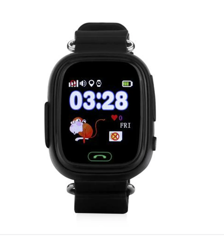 Умные часы для детей Smart Watch Q80(Q90) c GPS (black) чёрные