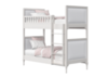 Кровать двухъярусная Elit (белый, серая ткань)