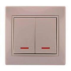 MIRA 701 0303 112 Выкл. сдв подсв. крем. с вст.с/у