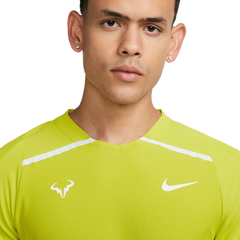 Футболка теннисная Nike Court Dri-Fit Advantage Rafa Top - bright cactus/white