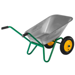 GRINDA GB-2, 80 л, 120 кг, двухколесная, оцинкованная сталь, садовая тачка (422400)