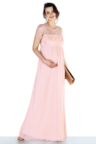 Вечернее платье для беременных и кормящих длинное бархатное на запах, изумрудное