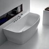 BelBagno BB74-1650-W0 Пристенная, прямоугольная акриловая ванна в комплекте со сливом (донным клапаном) цвета хром, без перелива 1650x780x590