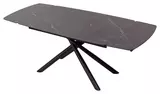 фото 2 Стол RIVOLI 140 MATT BLACK MARBLE SOLID CERAMIC / BLACK, DISAUR на profcook.ru