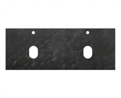 BelBagno KEP-120-2-MNO Столешница из керамогранита с двумя отверстиями под раковину и с двумя отверстиями под смеситель 1204x462 KEP-120-2-MNO Marmo Nero Opaco фото