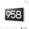 Номер на дверь 958, табличка на дверь для офиса, квартиры, кабинета, аудитории, склада, черная 120х70 мм, Айдентика Технолоджи