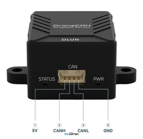 Датчик воздушной скорости Holybro High Precision DroneCAN Airspeed Sensor – DLVR Sensor w/ PT60 Pitot Tube