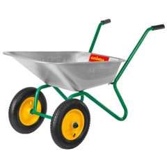 GRINDA GB-2, 80 л, 120 кг, двухколесная, оцинкованная сталь, садовая тачка (422400)