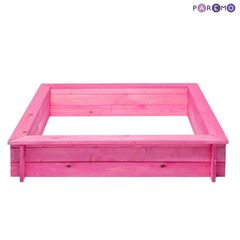 Деревянная песочница "Афродита" (4 лавки, пропитка, подложка), цв. Розовый