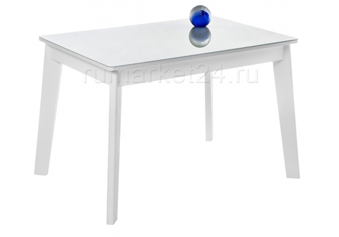 Стеклянный стол Арья белый / белая шагрень 70*70*74 Белый