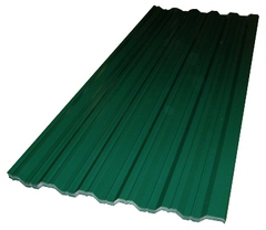 Профнастил 2х сторонний С-10 (RAL 6005) зеленый мох 1200х2000х0,5мм (2,4м2)