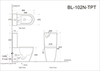 Aquanet 203342 CETUS-C1 Чаша с сидением (Soft Close -SLIMSEAT) для унитаза напольного с Rimless (203342)