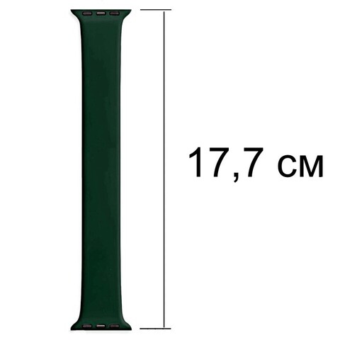 Силиконовый эластичный ремешок без застежек 42 мм / 44 мм / 45 мм / 49 мм для Apple Watch (размер - 177 мм) (Зеленый)