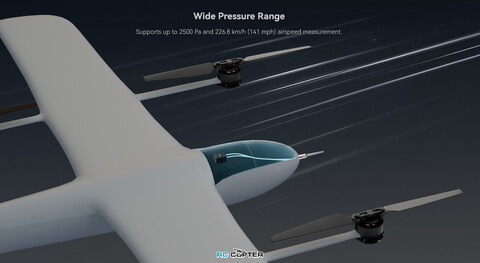 Датчик воздушной скорости Holybro High Precision DroneCAN Airspeed Sensor – DLVR Sensor w/ PT60 Pitot Tube
