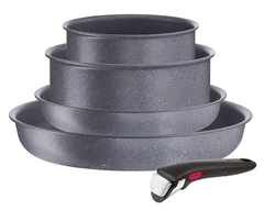 Набор посуды со съемной ручкой Tefal Ingenio Natural Force 5 предметов 16/20/22/28 см L3969053