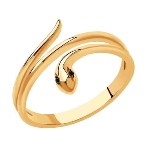 7010068 - Кольцо Змея из золота с бриллиантами
