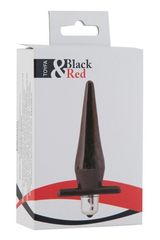 Черная водонепроницаемая вибровтулка Black&Red - 12,7 см. - 