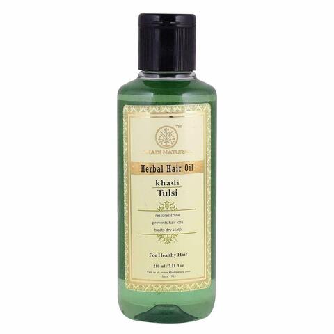 Herbal Hair Oil Khadi TULSI, Khadi Natural (Масло для волос Кхади ТУЛСИ, Для здоровья волос), 210 мл.