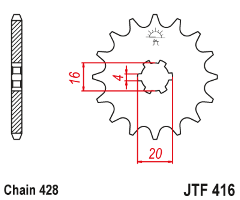 Звезда ведущая JTF416-15