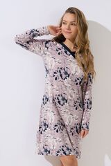 Ночная сорочка с длинным рукавом LISCA OCEAN 23442_Темно-синий