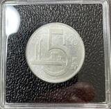 K16204 Чехословакия 5 крон, 1930 Ag-500, 7 gr