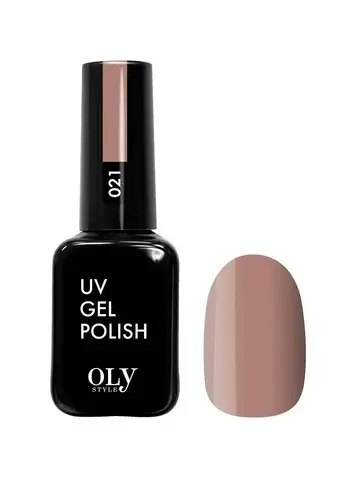 OLYSTYLE гель-лак для ногтей тон 021 розово-коричневый 10мл