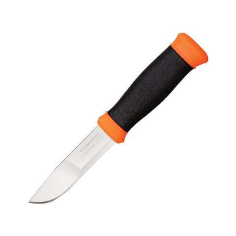 Нож Morakniv Outdoor 2000 стальной разделочный, лезвие: 109 mm, прямая заточка, оранжевый/черный (12057)
