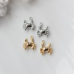 Подвеска Краб с фианитами 15*12 мм, позолота, П147