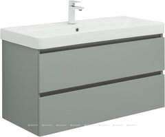 Aquanet 344752 Тумба с раковиной Вега 2.0 100 2 ящ. цв.мисти грин (раковина Ирис) (344752) фото