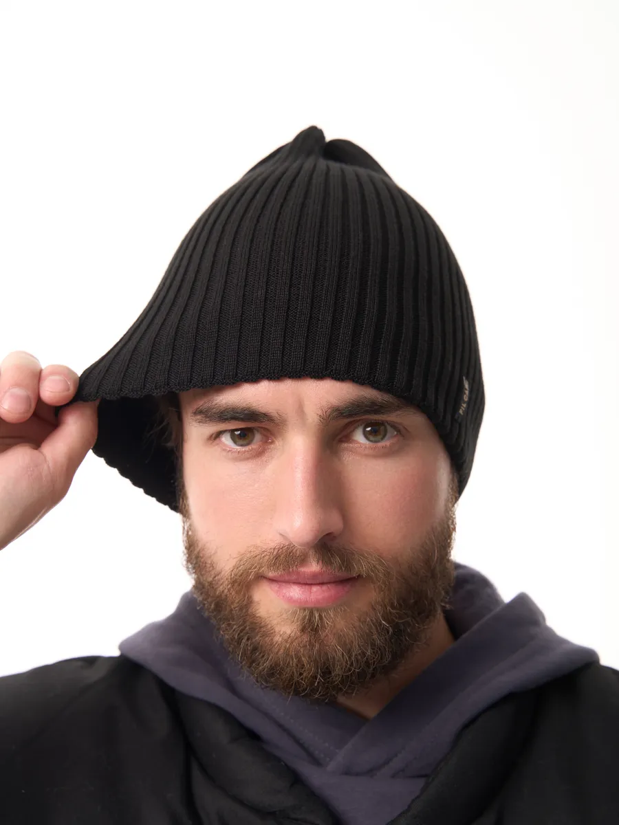 Шапка осенняя бини вязаная зима