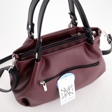 Сумка Саломея 607 наппа бордо + черный