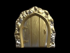 Силиконовый молд № 419 Дверь большая ( серия домики для гномов и фей)