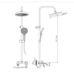 Душевая система Haiba HB24553-8 белый
