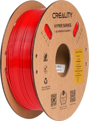 Пластик для 3D-печати Creality Hyper PETG, 1.75 мм, 1 кг, красный, 3301030072