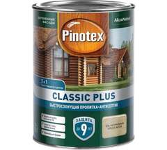 Пропитка декоративная для защиты древесины Pinotex Classic Plus 3 в 1 ель натуральная 0,9 л.