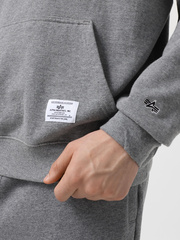 Толстовка Alpha Industries Essential Hoodie Medium Charcoal Heather (Серая)