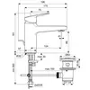 Ideal Standard BD227AA IS BD227AA Ceraplan Смеситель для раковины 88 мм, со сливным гарнитуром, FirmaFlow, HWTC, 5 л/мин