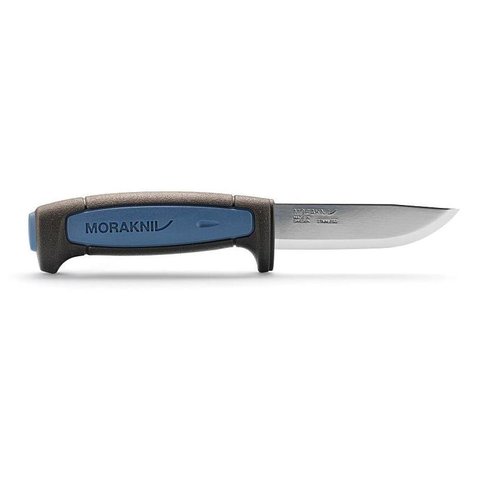 Нож Morakniv Pro S стальной разделочный, лезвие: 91 mm, прямая заточка, черный/синий (12242)