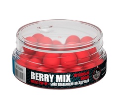 Бойлы насадочные плавающие Sonik Baits BERRY MIX Fluo Pop-ups 11мм 50мл (Ягодный микс)