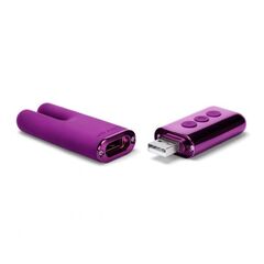 Фиолетовый двухмоторный мини-вибратор Le Wand Deux - 