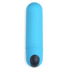 Голубая вибропуля с пультом ДУ 21X Vibrating Bullet with Remote Control - 